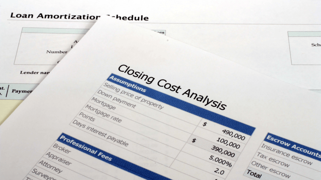 closing cost analysis worksheet