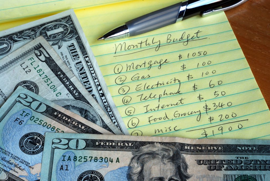 Determine the monthly budget for our home