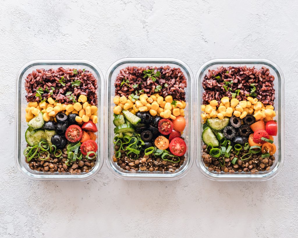 Meal prep in the container