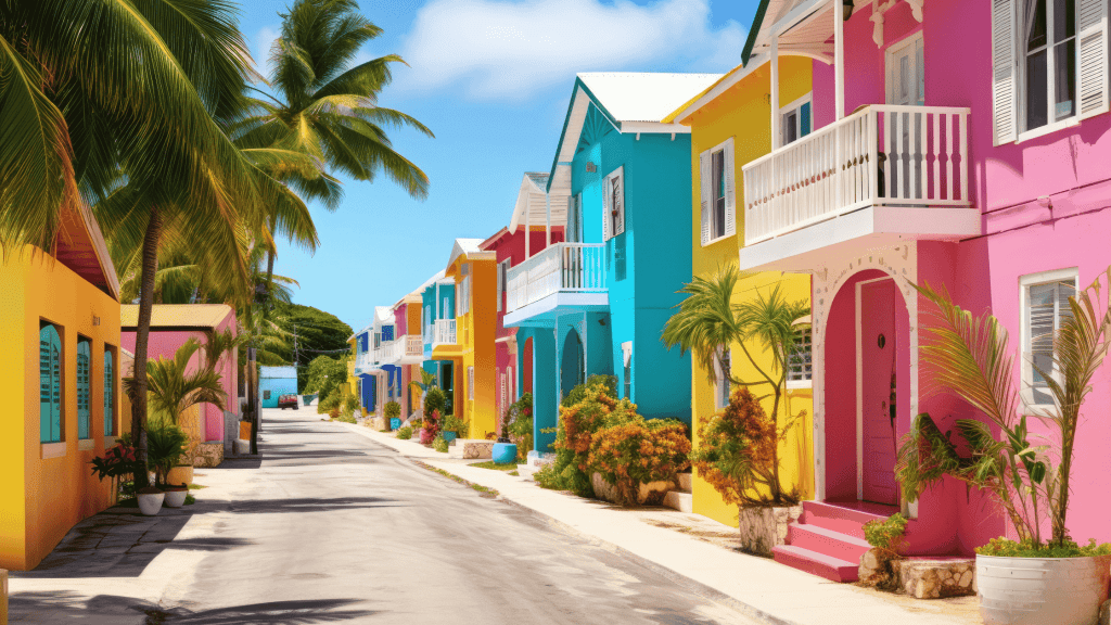 Street with colorful buildings in St. Augustine