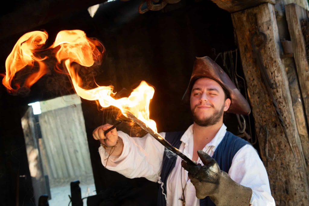 blacksmith at the forge and witness a live cannon firing